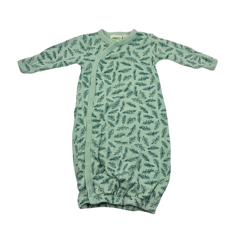 Parade Organics Green Leaves Baby Sleep Gown, 0/3m